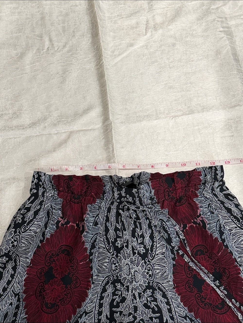 INTERMIX Boho Split Leg Wide Pants Paisley Print Small (P) - Picture 11 of 12